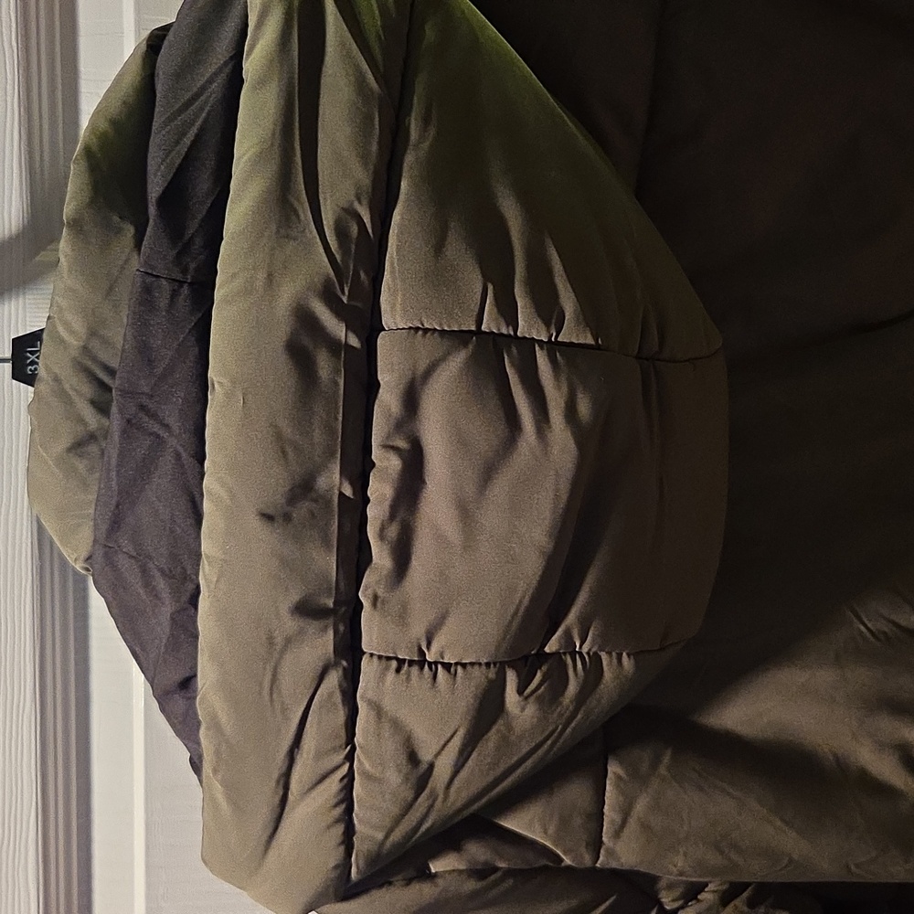 Free Country Green Long Puffer Jacket - Picture 3 of 4
